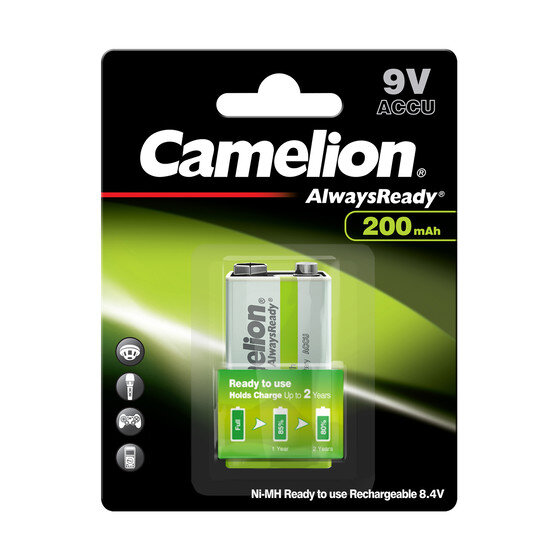 Camelion - HR6F22 / 9 Volt-Block - 9-Volt 200mAh Ni-Mh