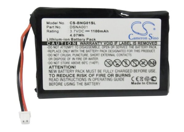 Ersatzakku - Blaupunkt Travelpilot Lucca 3.3 / DSNA001 - 3,7 Volt 1100mAh Li-Ion