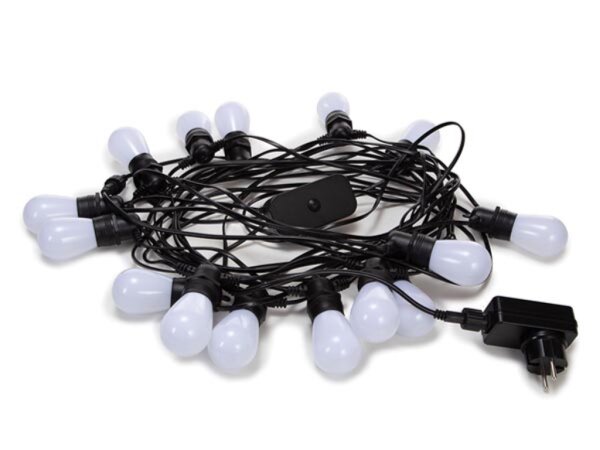 Vellight - V-TUYA-15-RGBW - TUYA LED - 15 m - 15 mehrfarbige Lampen - schwarzes Kabel - smart