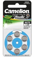 Camelion - A675 / PR44 - 1,4 Volt Zinc Air - 6er Blister...