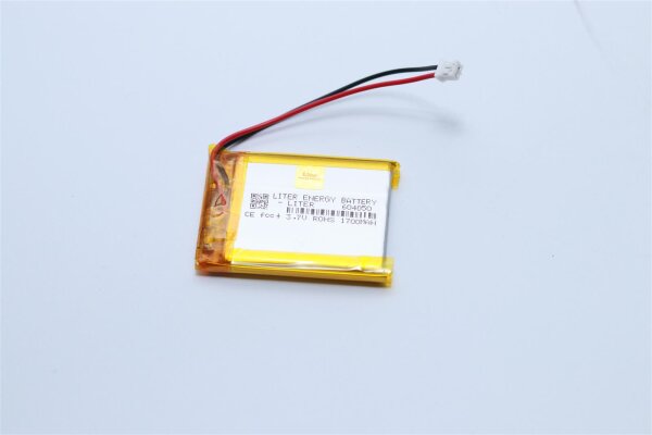 Ersatzakku - 604050 - 3,7 Volt 1700mAh Li-Polymer mit JST PHR-2 - Stecker