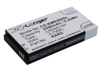 Ersatzakku kompatibel zu Kazam Life R5 - CS-KMR500SL - 3,7 Volt 2500mAh Li-Ion - schwarz