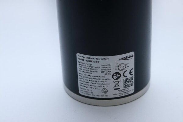 Akkureparatur - Zellentausch - Pendix 13S1P / 13INR19/66 / 3200-0055  - 46,8 Volt 3400mAh / 159,12Wh Li-Ion Akku