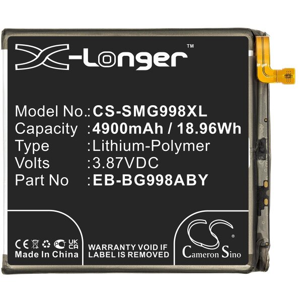 Ersatzakku - CS-SMG998XL - Samsung Galaxy S21 Ultra - 3,87 Volt 4900mAh Li-Polymer
