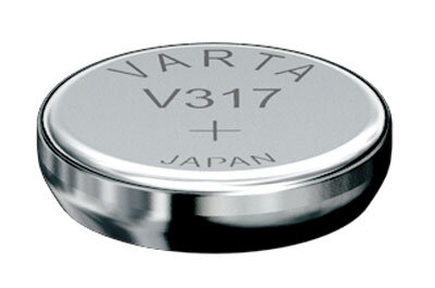 Varta - V317 / SR62 / SR516SW - 1,55 Volt 11mAh Silberoxid-Zink-Knopfzelle - Uhrenbatterie - EOL = Mindesthaltbarkeitsdatum abgelaufen