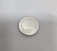 Knopfzelle - LIR2032 - 3,6 Volt 45mAh Li-Ion ohne Lötfahne [Ableiter]