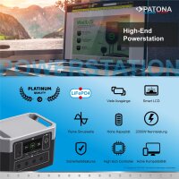 PATONA - Platinum Powerstation Autarc 2000 / 2000W 1920Wh PD100W USB5V/3A DC12V/10A DC5525
