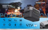 PATONA - Platinum Powerstation Autarc 2000 / 2000W 1920Wh PD100W USB5V/3A DC12V/10A DC5525