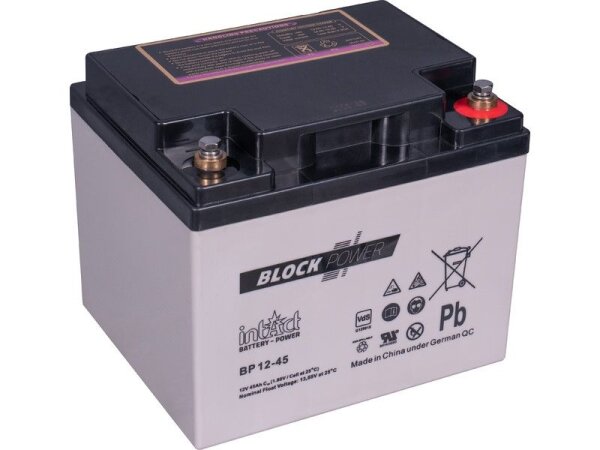 intAct - BP12-45 - AGM Batterie - 12 Volt 45000mAh Pb