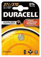 Duracell - 370 / 371 - 1,55 Volt 40mAh AgO - Knopfzelle - EOL = Mindesthaltbarkeitsdatum abgelaufen
