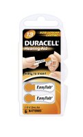 Duracell - Hörgerätebatterie Hearing Aid / 13 AC - 1,45 Volt 290mAh Zinc Air - 6er Blister - Mindesthaltbarkeitsdatum abgelaufen
