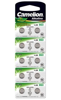 Camelion - 392 / AG3 / G3 / LR41 / 192 / GP92A / SR41W - 1,5 Volt 28mAh AlMn - 10er Blister - EOL = Mindesthaltbarkeitsdatum abgelaufen