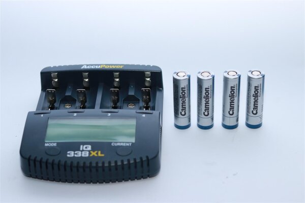 AccuPower IQ338XL & Camelion ICR F26 - 3,7 Volt 2600mAh Li-Ion Set 5-tlg.