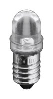 LED Mini-Lampe E10 13V, 28x10mm, 1 LEDs - weiß