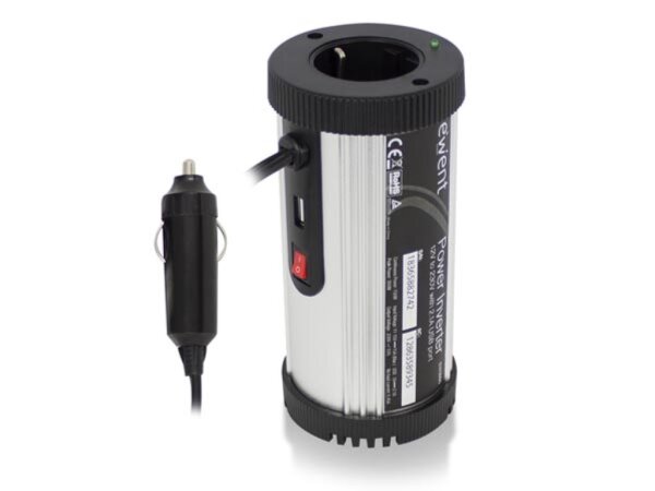 150 W Wechselrichter 12 VDC zu 230 VAC mit 2.1 A USB-A Anschluss