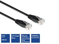 CAT6 U/UTP Netzwerkkabel, CCA, 3m, schwarz