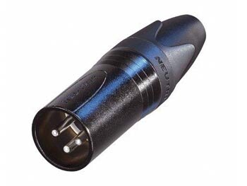 NEUTRIK - XLR-KABELSTECKER, 3-POLIG, SILBER BESCHICHTET, SCHWARZ