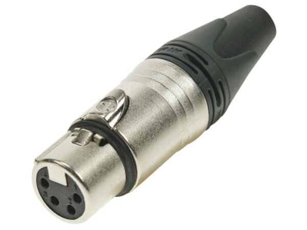 NEUTRIK - XLR-KABELANSCHLUSS, 4-POLIGE BUCHSE, SILBER BESCHICHTET, VERNICKELT
