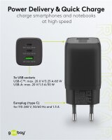 USB-C™ PD GaN Multiport-Schnellladegerät Nano (65 W) schwarz