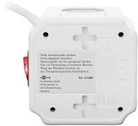 Steckdosenwürfel 4-fach mit Schalter und USB