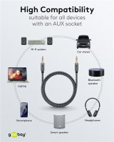 Audio Verbindungskabel AUX, 3,5 mm stereo, 2 m