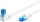 CAT 6A Patchkabel 1x 90° gewinkelt, U/UTP, weiß