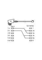 Telefonkabel (Universal Pinout), schwarz - 6 Meter - Kupferkaschierter Aluminiumleiter (CCA), TAE-F-Stecker (2-adrig) > RJ11-Stecker (6P4C) (4-adrig)