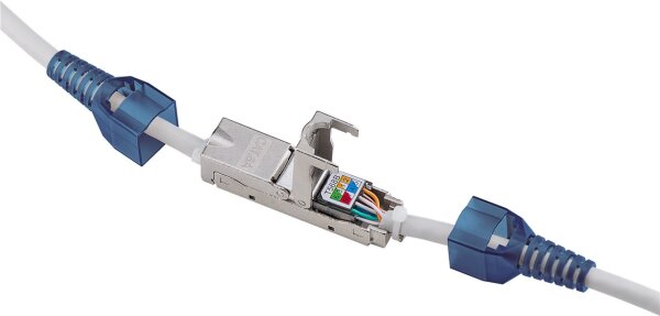 Werkzeugloser Kabelverbinder "Slim" CAT 6A, STP geschirmt