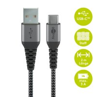 goobay - USB-C™-auf-USB-A-Textilkabel mit...