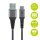 goobay - USB-C™-auf-USB-A-Textilkabel mit Metallsteckern (spacegrau/silber), 2 Meter - elegantes und extra-robustes Verbindungskabel für Geräte mit USB-C™-Anschluss