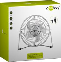 8 Zoll USB-Ventilator für den Schreibtisch - Durchmesser 22 cm, silber