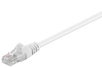 goobay - CAT 5e Patchkabel, U/UTP, weiß, 0,25m - Kupferkaschierter Aluminiumleiter (CCA)