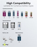 LCD-Batterietester für Standard- und Fotobatterien sowie alle gängigen Knopfzellen