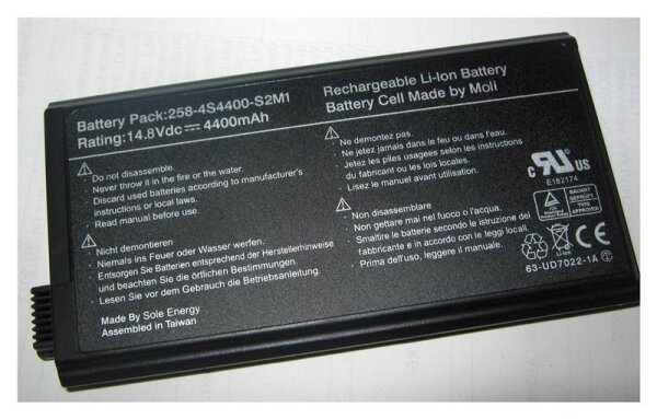 Connect3000 - B8570 - Uniwill 258 - 14,8 Volt 4800mAh  Li-Ion - EOL