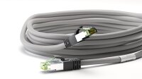 RJ45 (CAT 6A, 500 MHz) Patchkabel mit CAT 8.1 S/FTP Rohkabel, grau