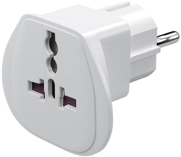 Reiseadapter Welt auf Europa | Universal Steckdosenadapter 250V, Weiß