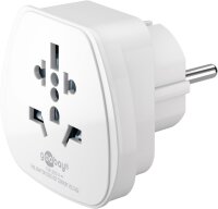 Reiseadapter Welt auf Europa | Universal Steckdosenadapter 250V, Weiß