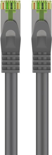 RJ45 Patchkabel mit CAT 8.1 S/FTP Rohkabel, grau