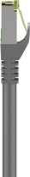 RJ45 Patchkabel mit CAT 8.1 S/FTP Rohkabel, grau