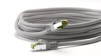 RJ45 Patchkabel mit CAT 8.1 S/FTP Rohkabel, grau