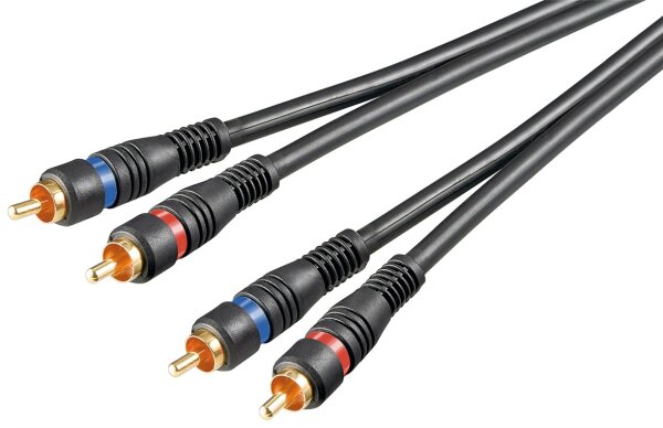 Stereo-Verbindungskabel 2x Cinch, zweifach geschirmt