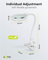 LED-Klemm-Lupenleuchte, 6 W, weiß