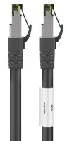 RJ45 (CAT 6A, 500 MHz) Patchkabel mit CAT 8.1 S/FTP Rohkabel, schwarz