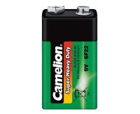 Camelion - 9 Volt Block - E-Block - 6F22 - Heavy Duty Battery - 9 Volt 190mAh Zink-Mangandioxid