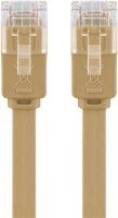CAT 6 Flach-Patchkabel, U/UTP, hellbraun