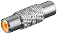 Cinch-Adapter, Buchse zu Buchse, Metallausführung