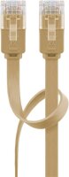CAT 6 Flach-Patchkabel, U/UTP, hellbraun