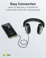 Audio Verbindungskabel AUX, 3,5 mm stereo, 90°, 0,5 m