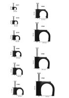 goobay - Kabelschelle 16 mm, schwarz - Befestigung für Kabel mit Durchmesser bis 16 mm - 100 Stk. in Box