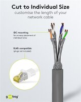 CAT 6A Netzwerkkabel, S/FTP (PiMF), grau